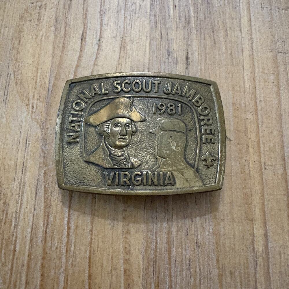 Boy Scout Belt Buckle National Jamboree‎ 1981 Virginia BSA Vintage Bastian Bros